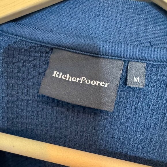 RICHER POORER bounce knit unwind pullover in moonlight ocean size M - Picture 6 of 7